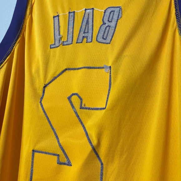 Nike Los Angeles Lakers Lonzo Ball Nba Yellow Jersey Size 52 - Picture 6 of 6